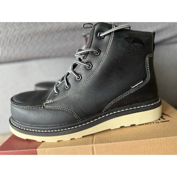 New AVENGER A7508 M10 6" WATERPROOF CARBON-FIBER SAFETY TOE WORK BOOTS - Picture 3 of 10